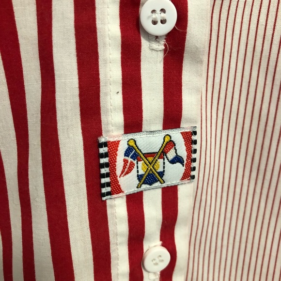 Petite Whitney Lang Striped Button Up Shirt M - Picture 4 of 8